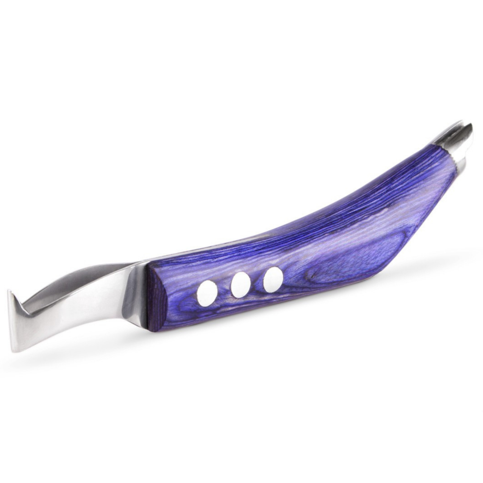 Hoof Knife for Farriers | Heavy-Duty Stainless Steel Trimming Knife | With Loop | Pick | Silver Toe