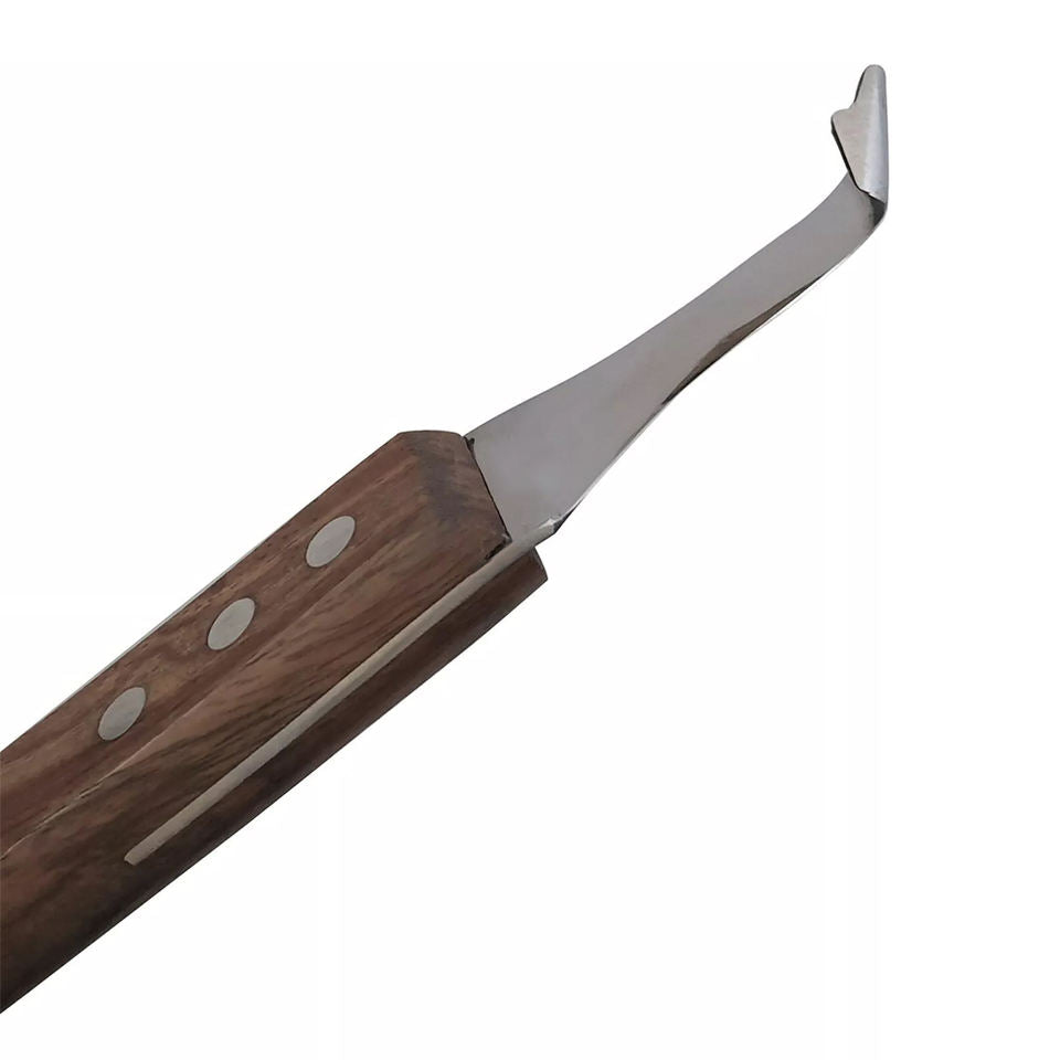 Hoof Knife for Farriers | Heavy-Duty Stainless Steel Trimming Knife | Pick | Golden toe