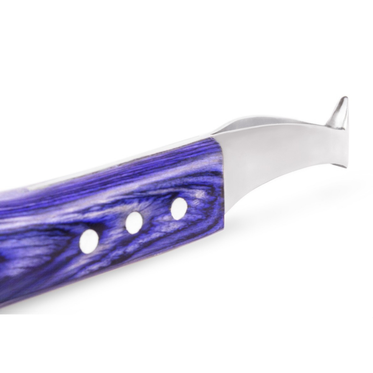 Hoof Knife for Farriers | Heavy-Duty Stainless Steel Trimming Knife | With Loop | Pick | Silver Toe