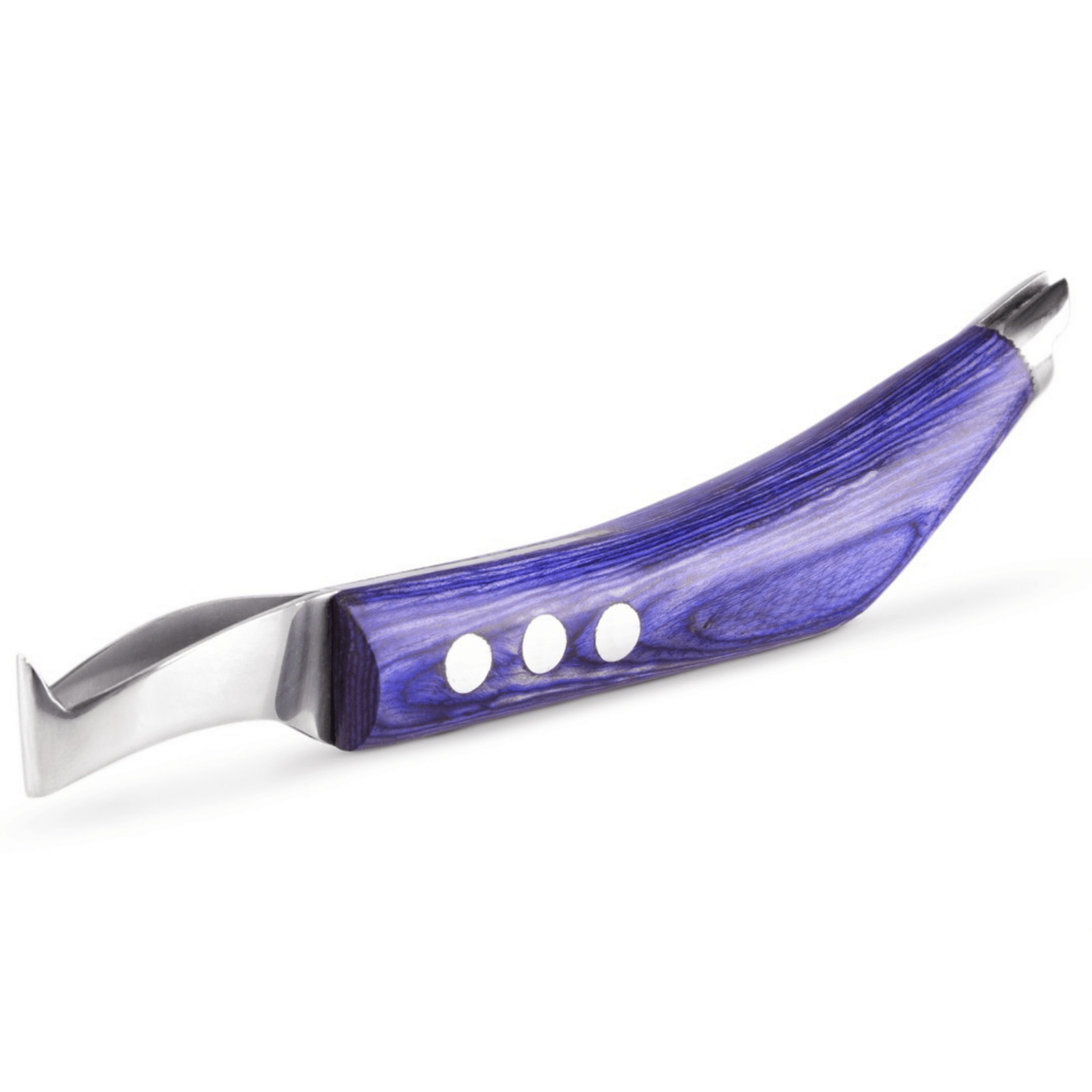 Hoof Knife for Farriers | Heavy - Duty Stainless Steel Trimming Knife | With Loop | Pick | Silver Toe - PK HARD