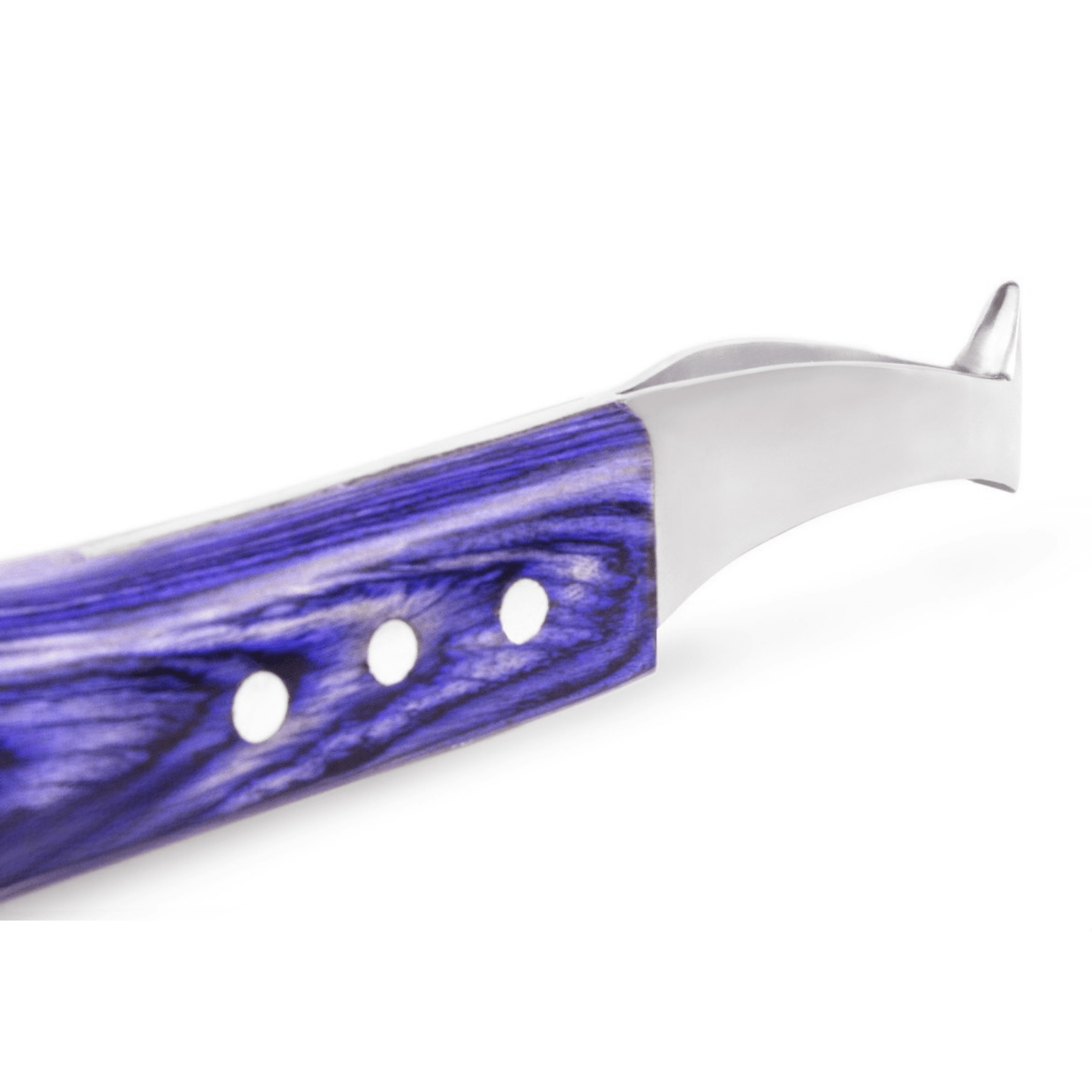 Hoof Knife for Farriers | Heavy - Duty Stainless Steel Trimming Knife | With Loop | Pick | Silver Toe - PK HARD